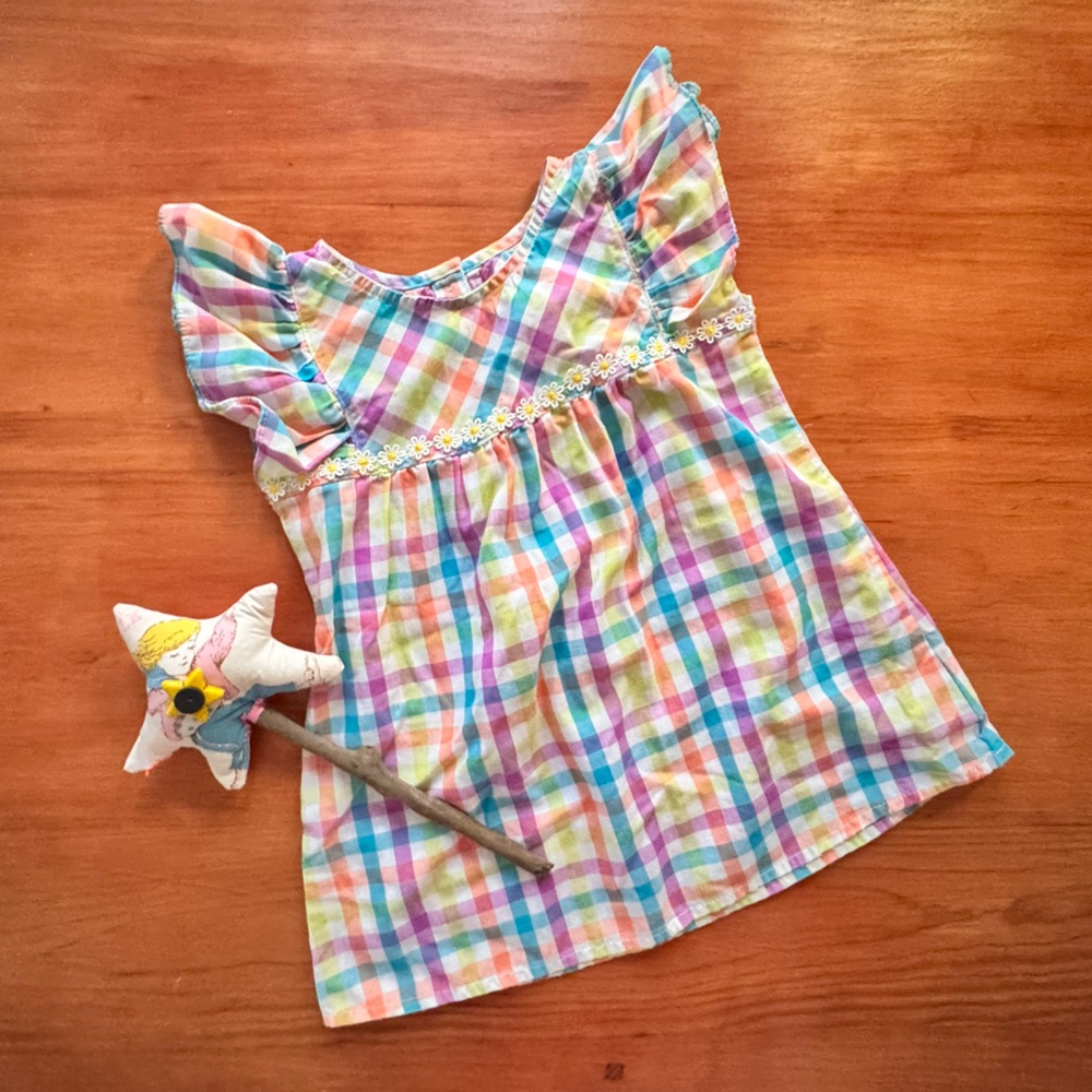 Colorful Plaid kids Dress